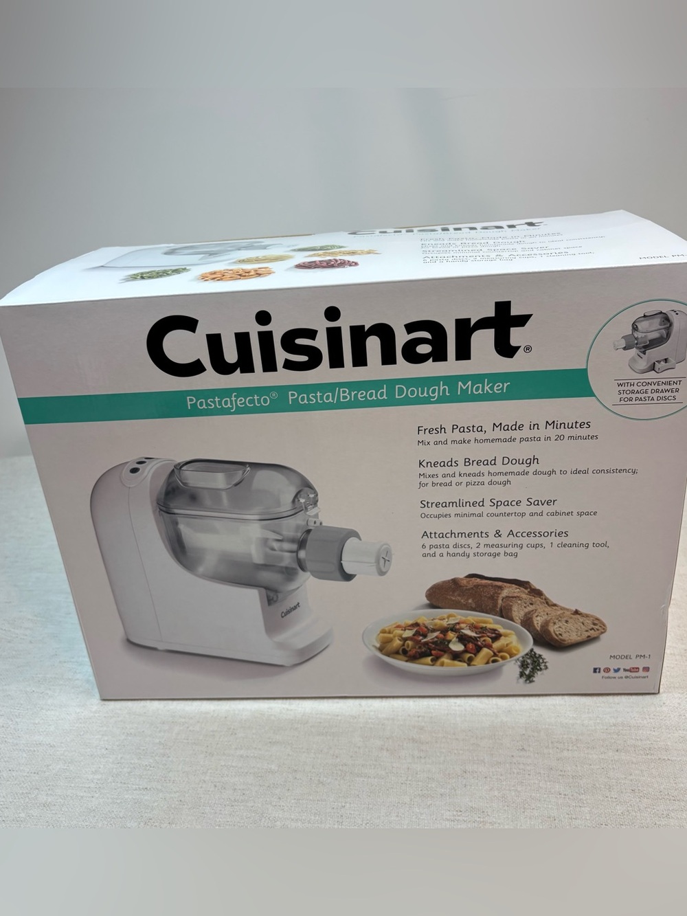 Cuisinart New White Pasta/Bread Dough Maker Model PM-1